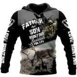Hunting Gifts Deer Hunting Gifts Deer Hunting Father and Son All Over Printed Unisex Hoodie