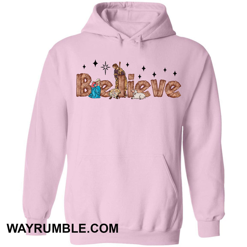 Jesus, Marie and a lamb - Believe Apparel