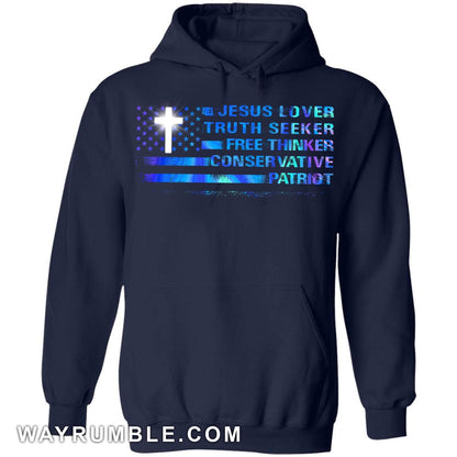 Amazing cross - Jesus lover, truth seeker, free thinker, conservative patriot Jesus Apparel