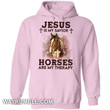 Jesus is my savior, horses are my therapy Jesus Apparel