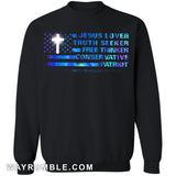 Amazing cross - Jesus lover, truth seeker, free thinker, conservative patriot Jesus Apparel