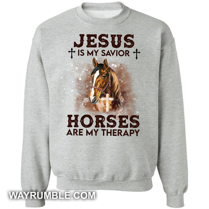 Jesus is my savior, horses are my therapy Jesus Apparel