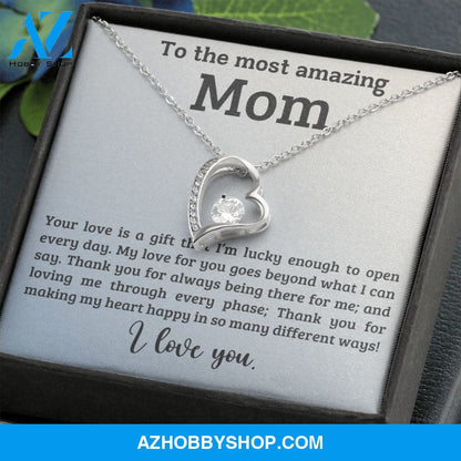 Mom - A Gift - Forever Love Necklace