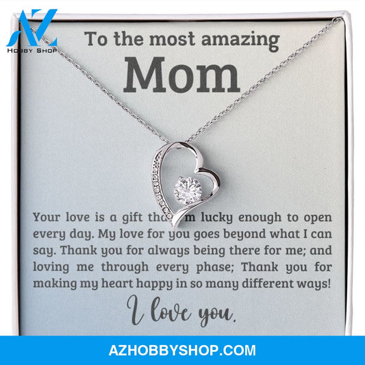 Mom - A Gift - Forever Love Necklace