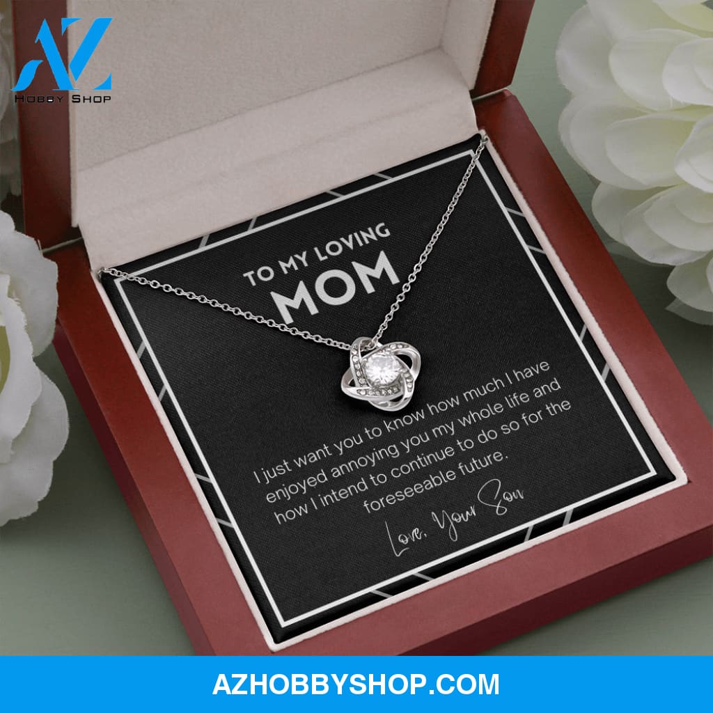 Mom - Enjoyed Annoying You - Gift From Son Silver Necklace