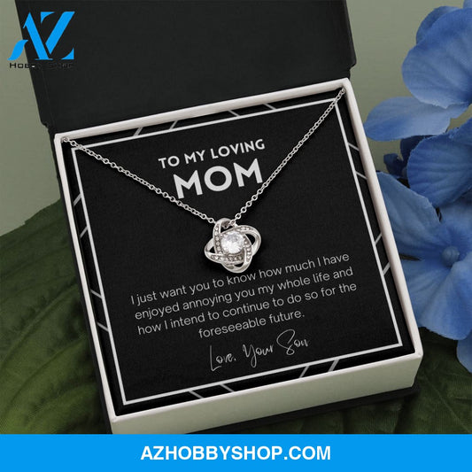 Mom - Enjoyed Annoying You - Gift From Son Silver Necklace