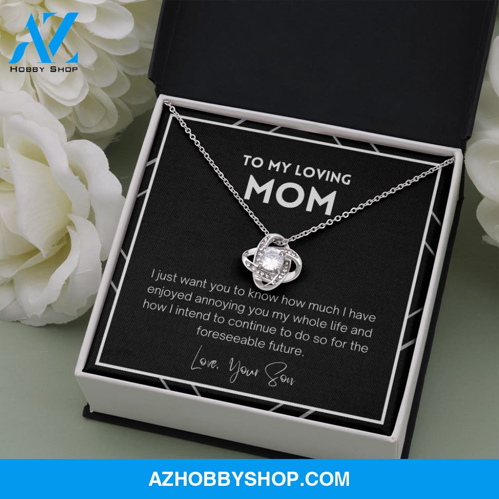 Mom - Enjoyed Annoying You - Gift From Son Silver Necklace