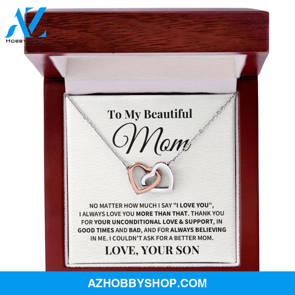 Mom Love You More Connected Hearts