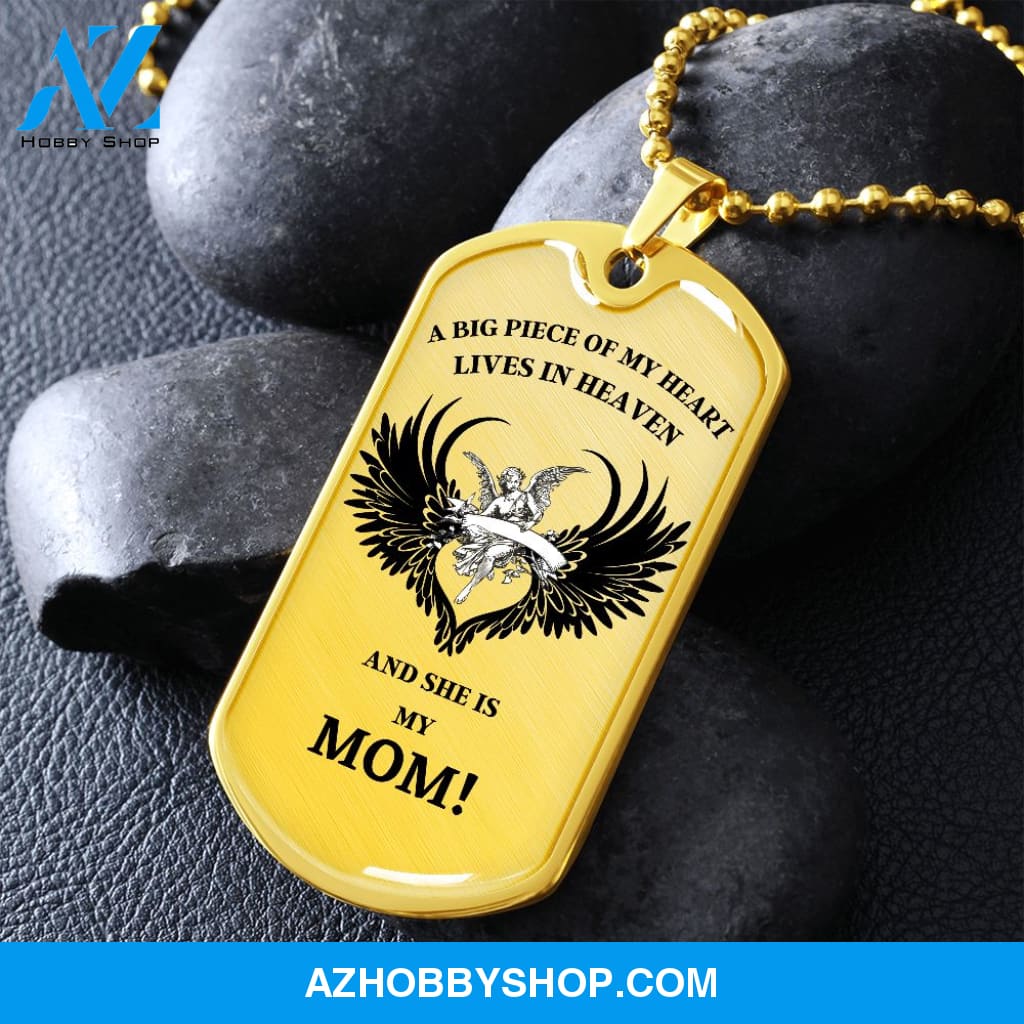 Mom Memorial Dog Tag Necklace