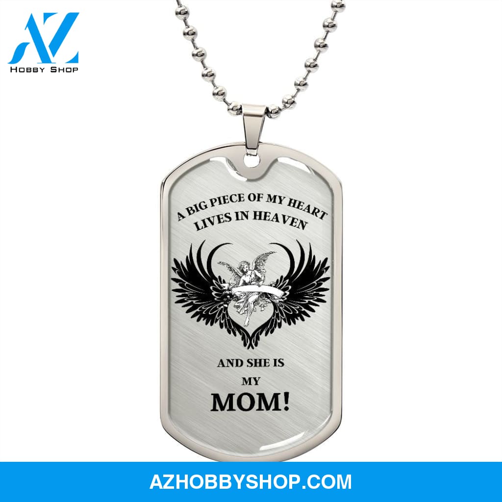 Mom Memorial Dog Tag Necklace
