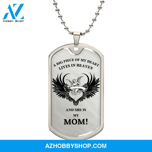Mom Memorial Dog Tag Necklace