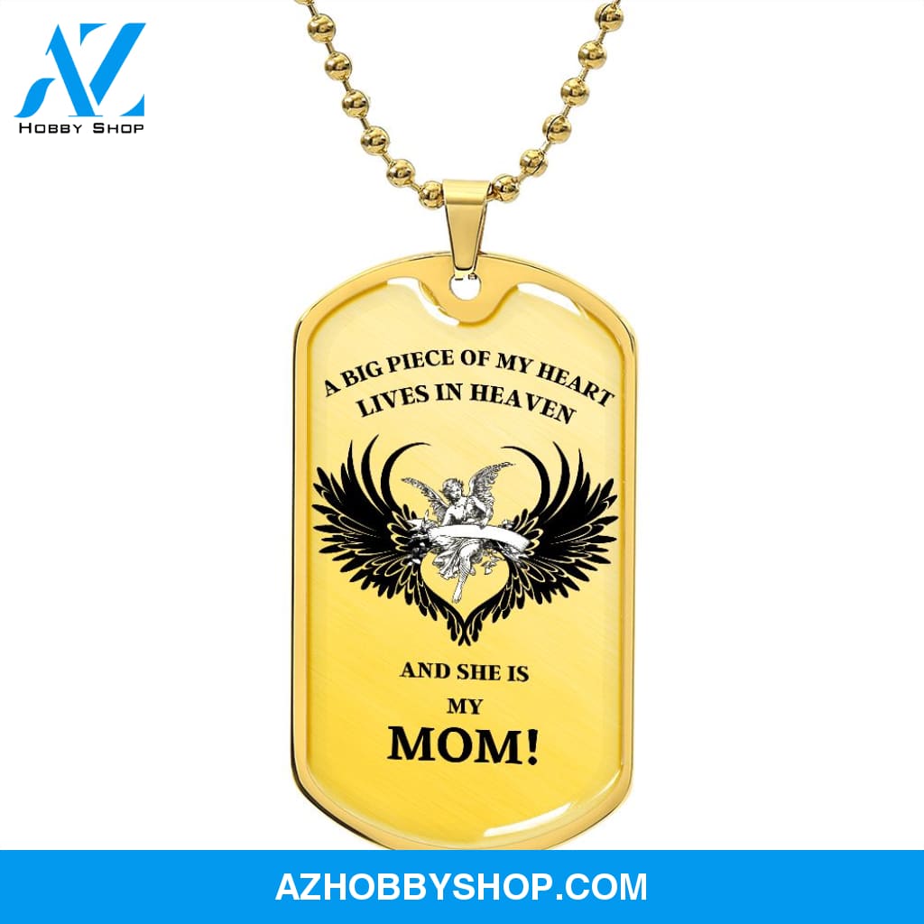Mom Memorial Dog Tag Necklace
