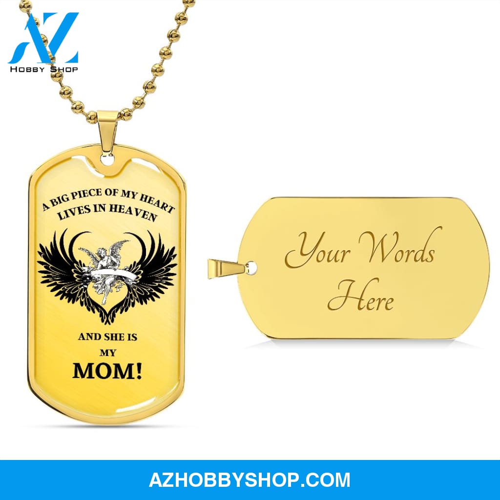 Mom Memorial Dog Tag Necklace