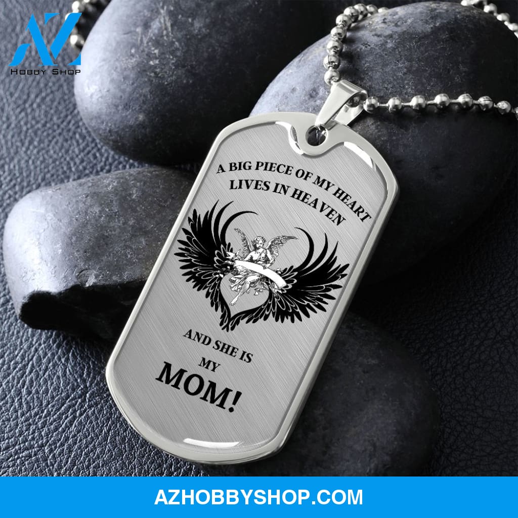 Mom Memorial Dog Tag Necklace