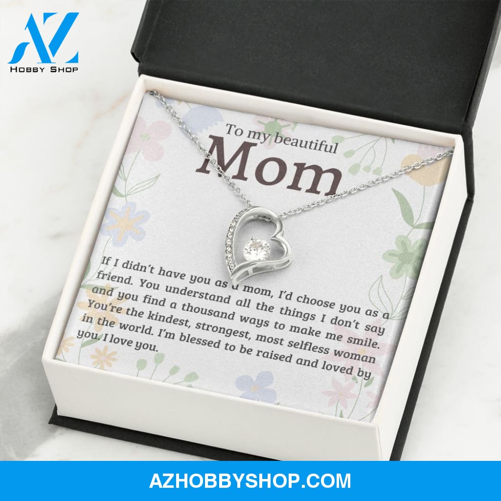 Mom - Most Selfless Woman - Forever Love Necklace