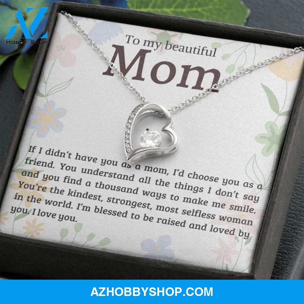 Mom - Most Selfless Woman - Forever Love Necklace