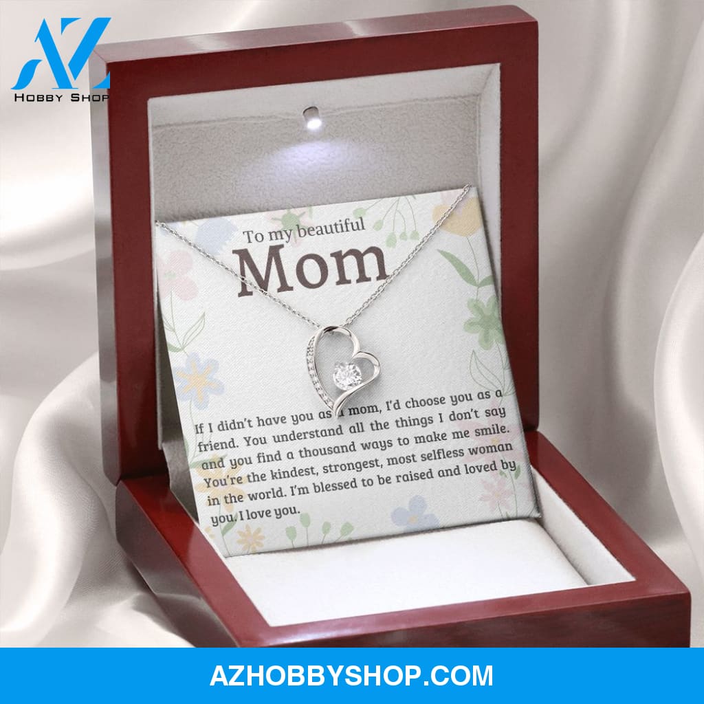 Mom - Most Selfless Woman - Forever Love Necklace