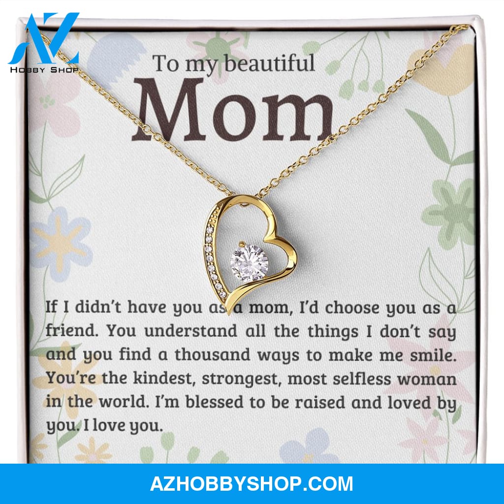 Mom - Most Selfless Woman - Forever Love Necklace