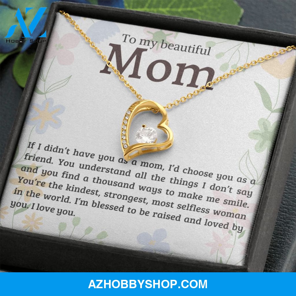 Mom - Most Selfless Woman - Forever Love Necklace