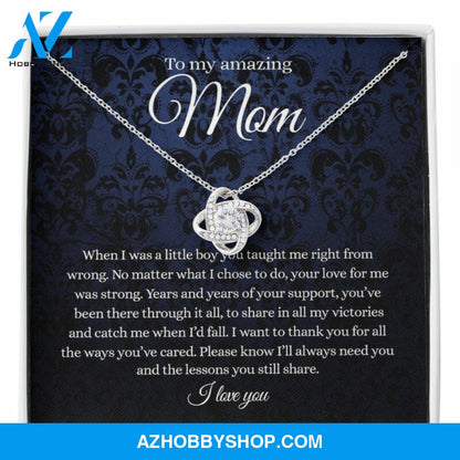 Mom Necklace, To My Beautiful Mom Necklace, Mother’s Day Gift For Mom From Son, Thank You Mom
