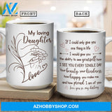 Mom to daughter, Hand in hand, Love symbol, I see you every single day - Family White Mug