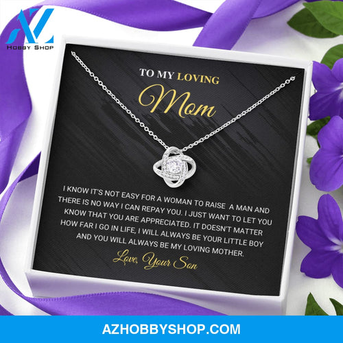 Mom - White Gold Necklace Gift From Son
