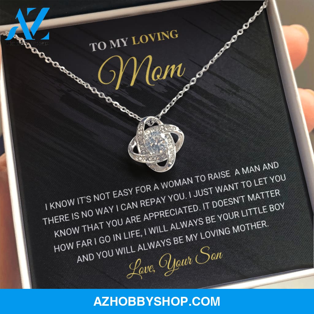 Mom - White Gold Necklace Gift From Son