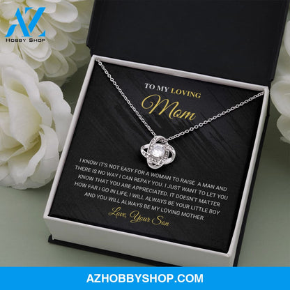 Mom - White Gold Necklace Gift From Son