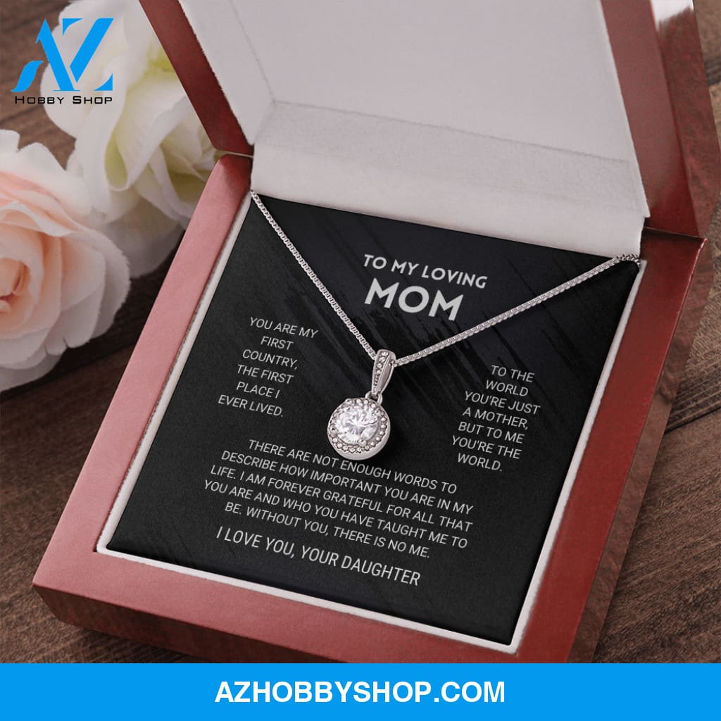 Mom - You're The World - Eternal Hope Silver Necklace