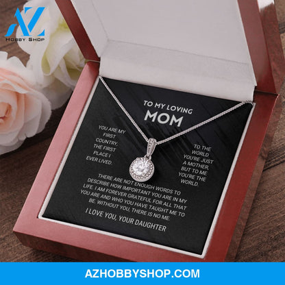 Mom - You're The World - Eternal Hope Silver Necklace