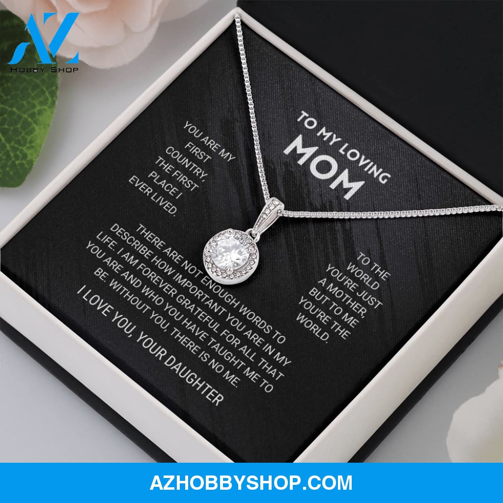 Mom - You're The World - Eternal Hope Silver Necklace