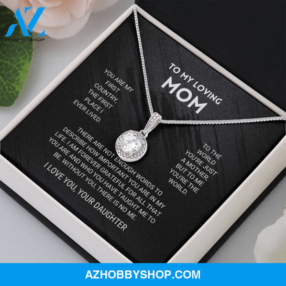 Mom - You're The World - Eternal Hope Silver Necklace