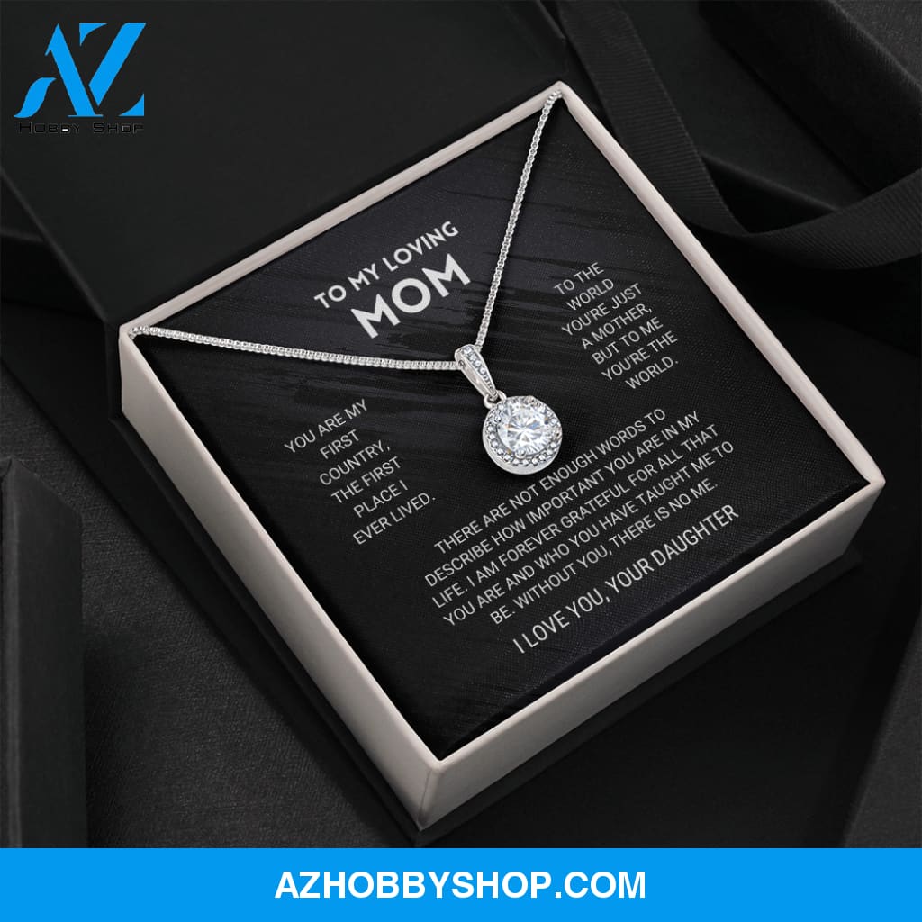 Mom - You're The World - Eternal Hope Silver Necklace