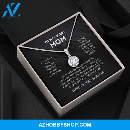 Mom - You're The World - Eternal Hope Silver Necklace