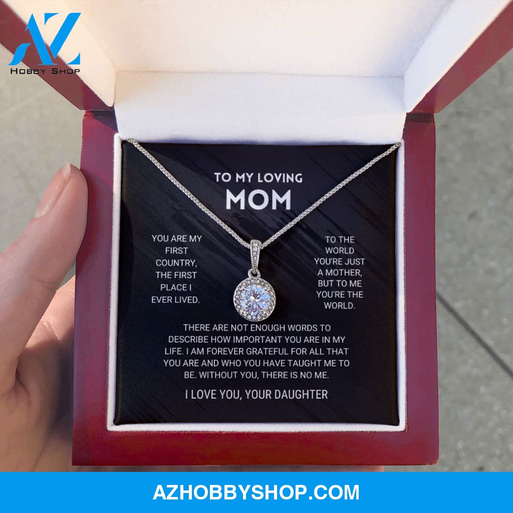 Mom - You're The World - Eternal Hope Silver Necklace