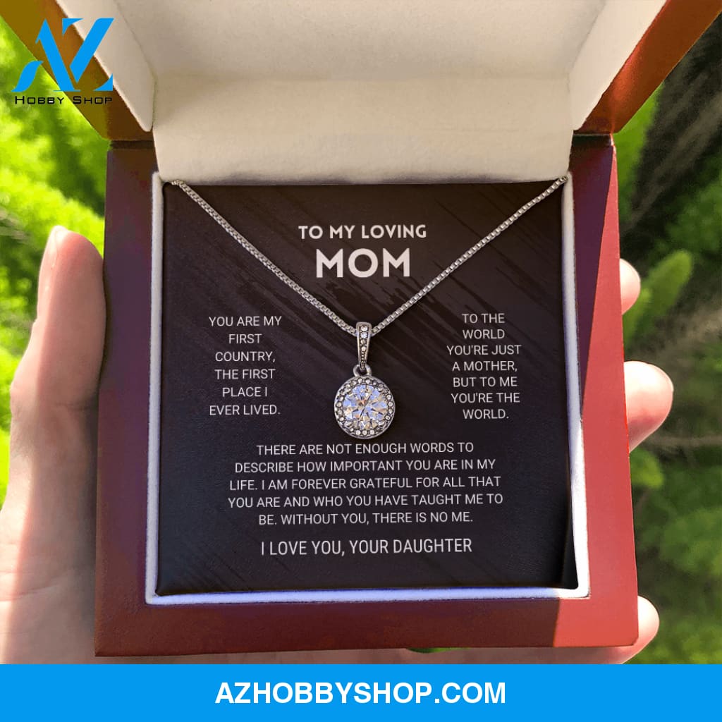 Mom - You're The World - Eternal Hope Silver Necklace