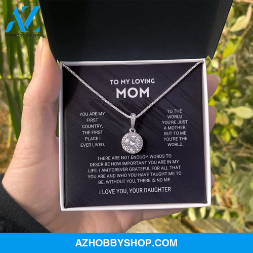 Mom - You're The World - Eternal Hope Silver Necklace
