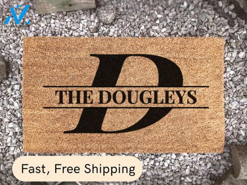 Monogram Door Mat - Personalized Doormat - Home Decor Gift - Housewarming Gift - Family Name Rug - Wedding Gift -