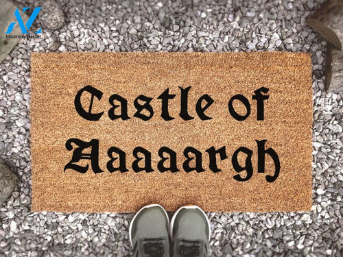 Monty Python Castle of Argh - Aaaaargh - Castle Stalker - Quote Doormat - Fandom Funny Gift
