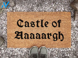 Monty Python Castle of Argh - Aaaaargh - Castle Stalker - Quote Doormat - Fandom Funny Gift