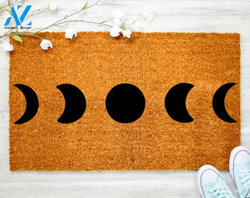 Moon Phase Doormat Flocked Coir Doormat Family Doormat Decorating Porch Decor Housewarming Doormat