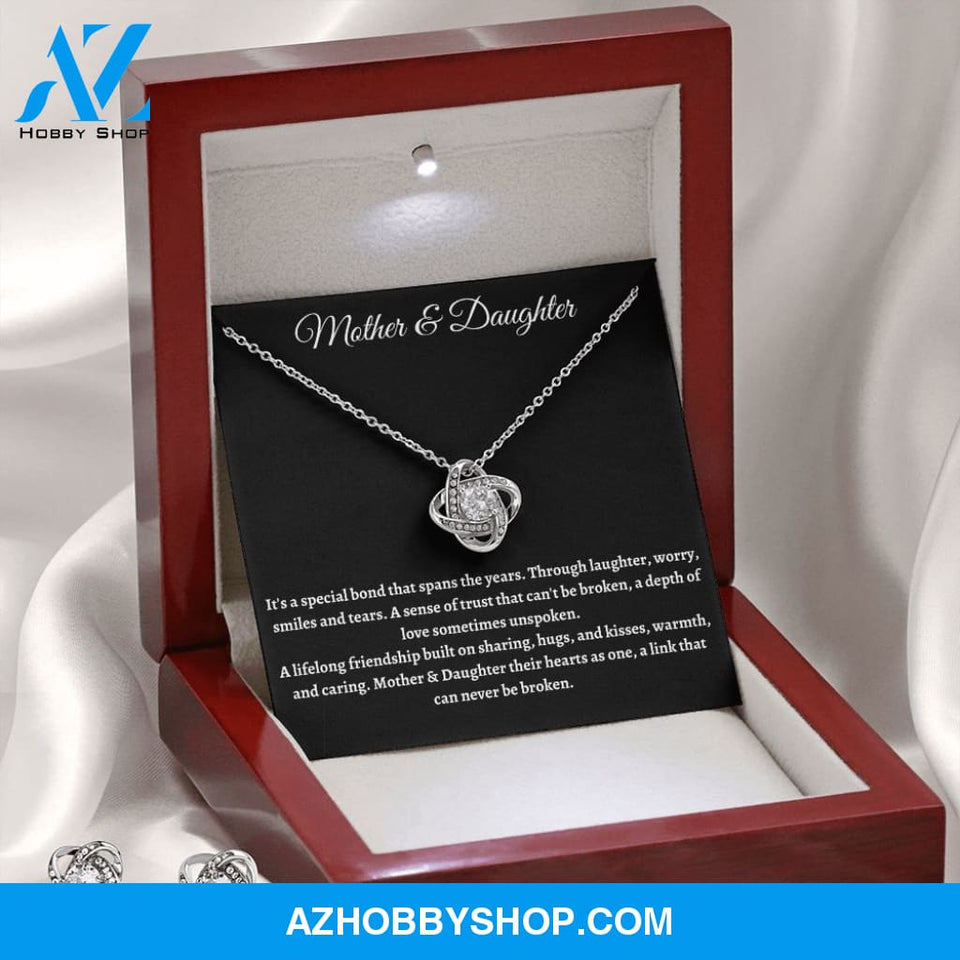 Mother and Daughter Love Knot w/Earrings