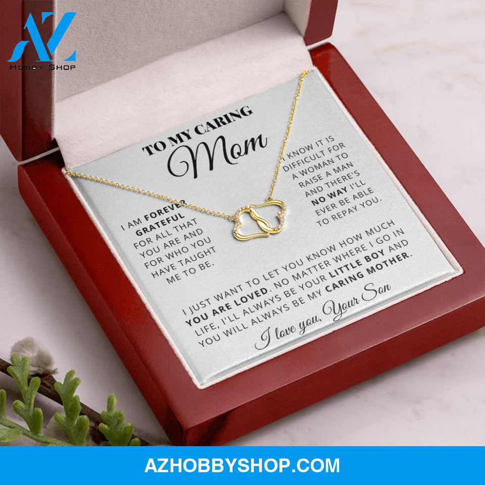(Mother) Forever Grateful - Solid Gold with Diamonds Necklace