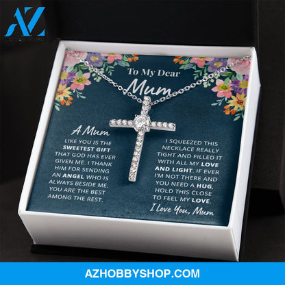 Mother - Mum - Dearest Gift - Cross Necklace