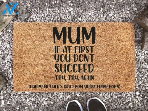 Mother's Day - Sibling Gift - Mother's Day Doormat - Mother's Day Gift - Gift For Her - The Best Mom Lives Here - Custom