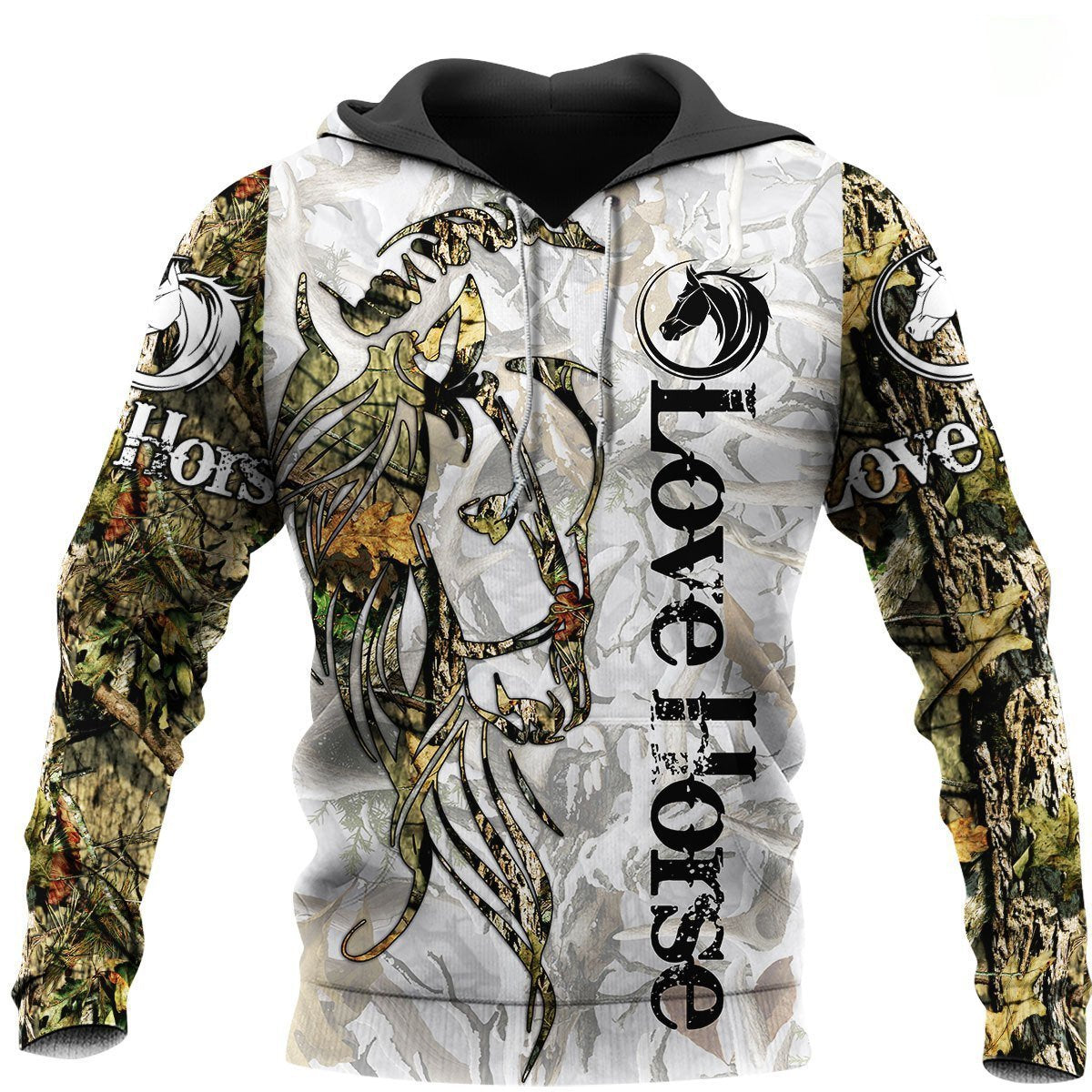 Horse Gifts Love Horse Tattoo All Over Printed Unisex Hoodie