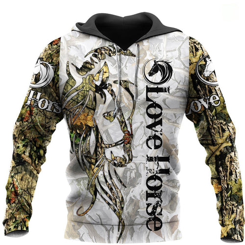 Horse Gifts Love Horse Tattoo All Over Printed Unisex Hoodie
