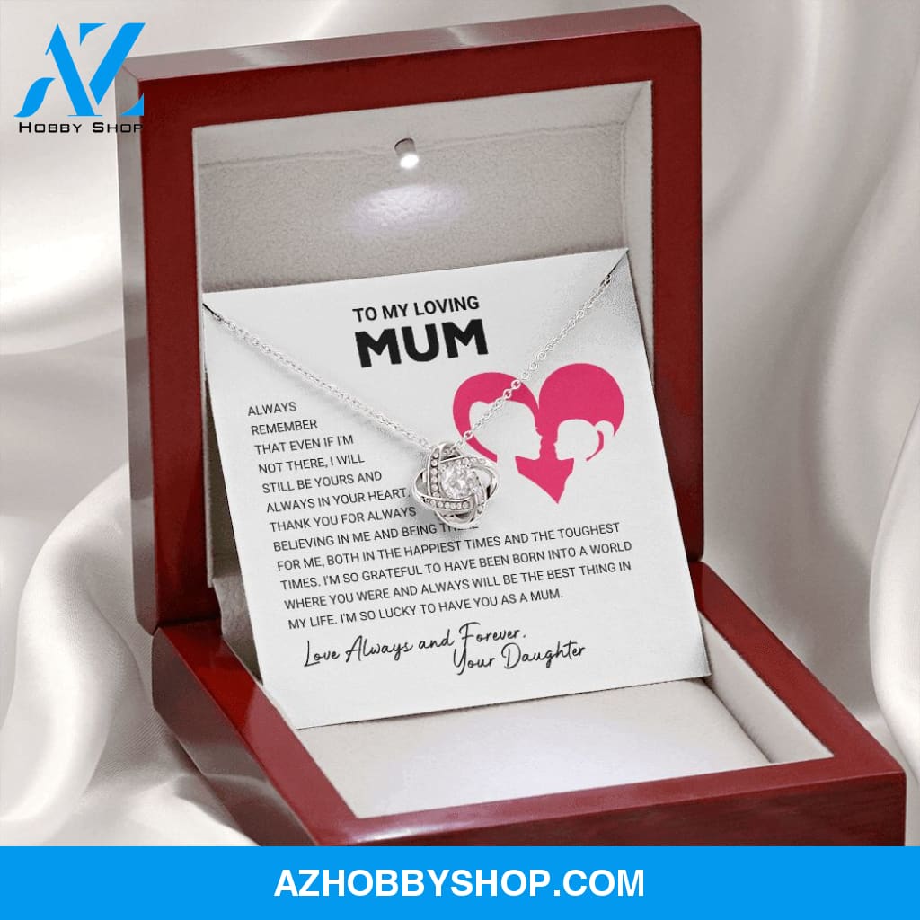 Mum - Always Remember - Love Knot Necklace