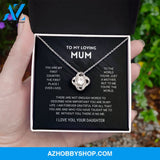 Mum - You're The World - Silver Necklace From Daughter