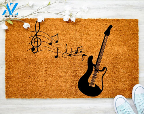 Music Electronic Guitar Doormat Custom Doormat Jesus Custom Doormat Porch Decor Housewarming Gift Doormat